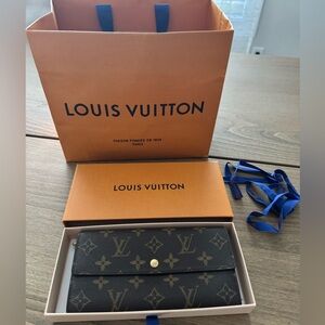 Authentic Louis Vuitton Dark and Light and Brown Monogram Wallet